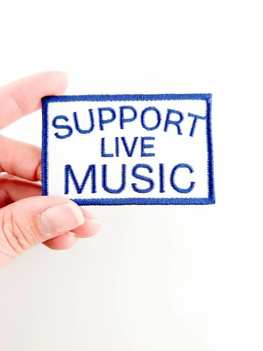 Support Live Music Embroidered Iron On Patch, Trucker Hat - Davidson Provision Co.