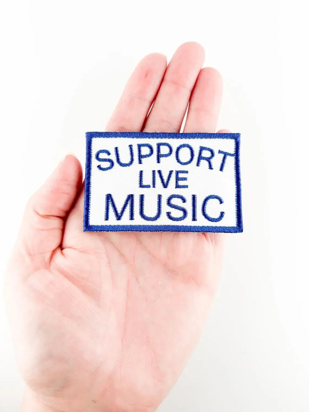 Support Live Music Embroidered Iron On Patch, Trucker Hat - Davidson Provision Co.