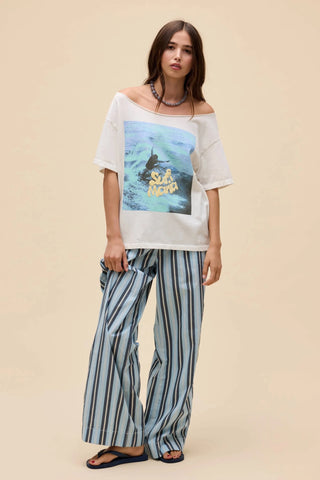 Surf Mania Off the Shoulder Tee