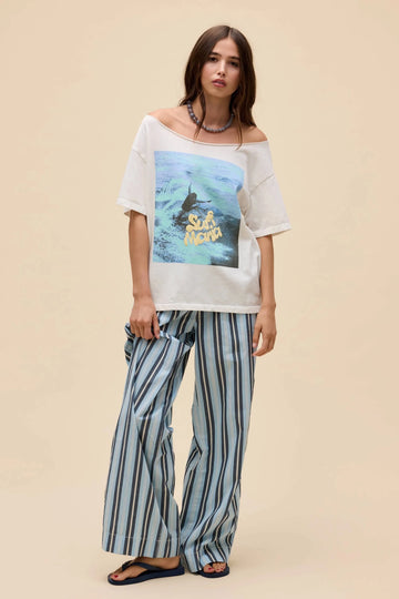 Surf Mania Off the Shoulder Tee