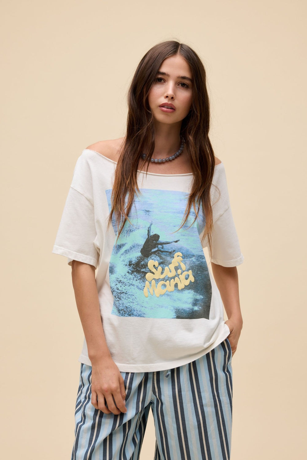 Surf Mania Off the Shoulder Tee - Davidson Provision Co.