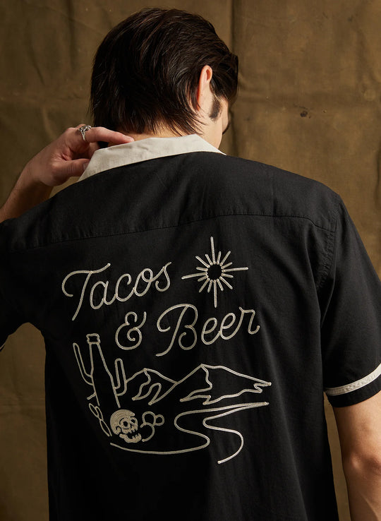 Tacos & Beer Men's Button Up Shirt