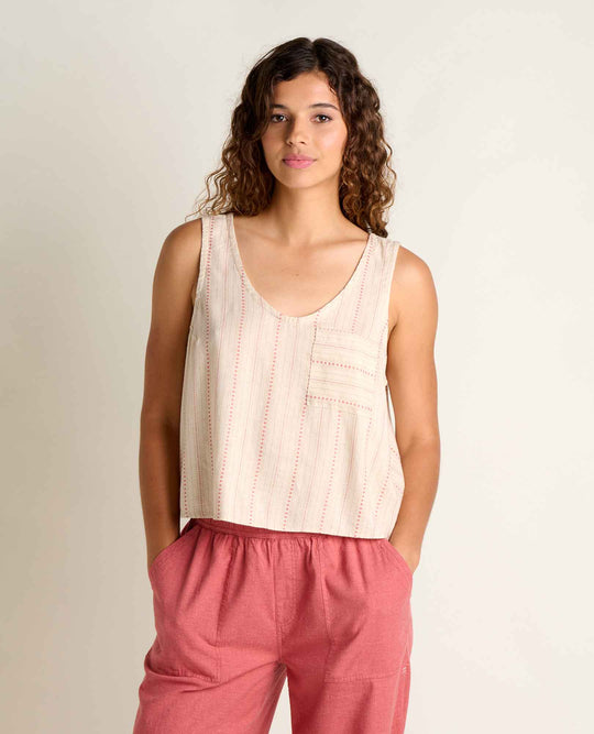 Taj Hemp Button Back Tank - Davidson Provision Co.