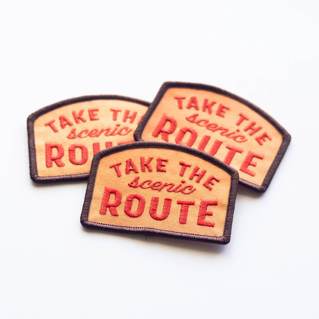 Take the Scenic Route Embroidered Iron on Patch - Davidson Provision Co.
