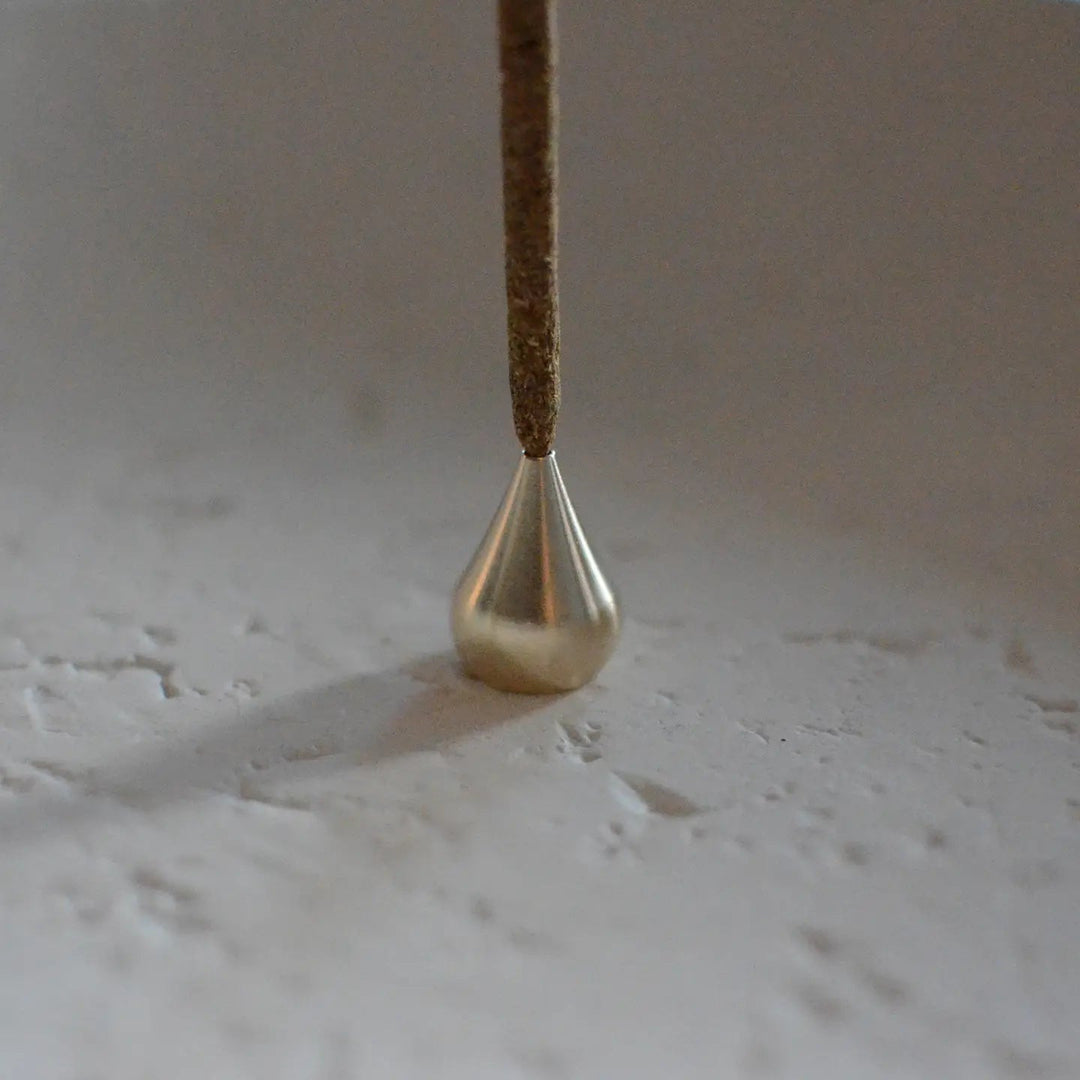 Tall Waterdrop Brass Incense Holder - Davidson Provision Co.