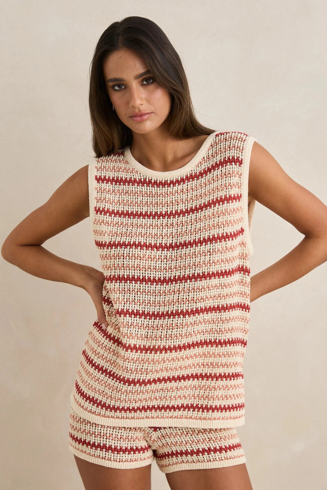 Tami Stripe Knit Longline Tank - Davidson Provision Co.