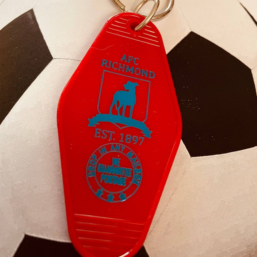 The 3 Sisters Design Co. - Motel Key Fob - AFC Richmond (Ted Lasso) - Davidson Provision Co.