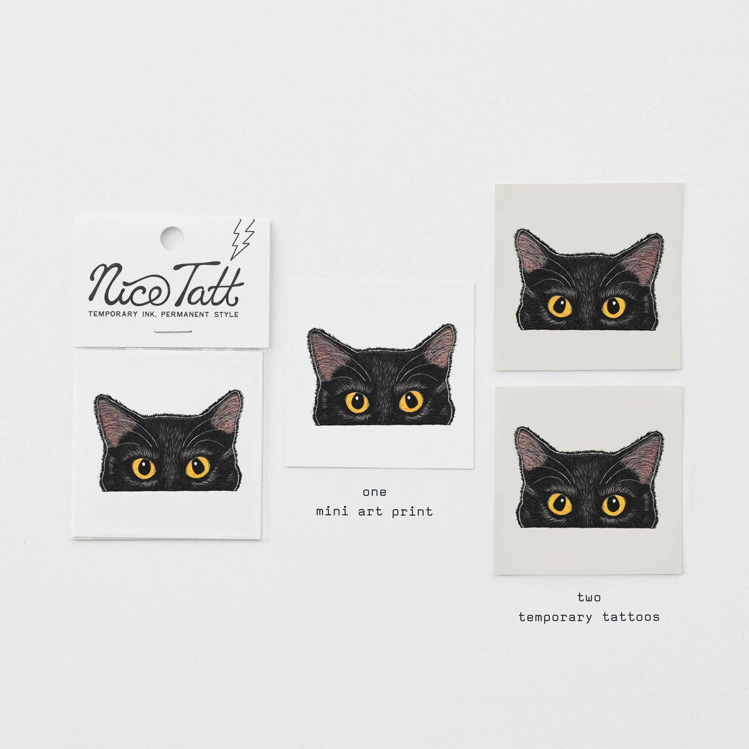 Tinker (the Black Cat) - Temporary Tattoo - Davidson Provision Co.