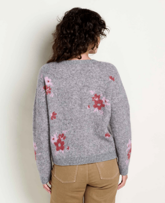 Toad &amp; Co Toddy Pullover Sweater in Soot Pattern, back view