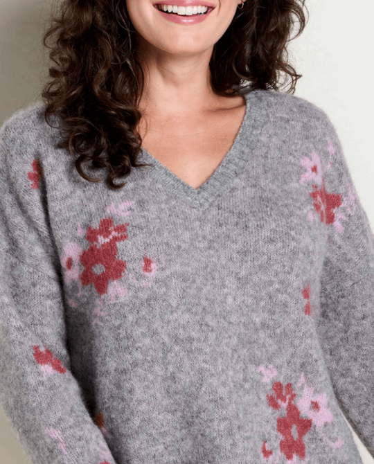 Toad &amp; Co Toddy Pullover Sweater in Soot Pattern, front view