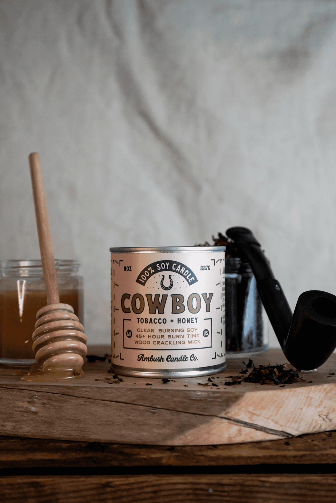 Tobacco + Honey 8oz Soy Candle - Davidson Provision Co.