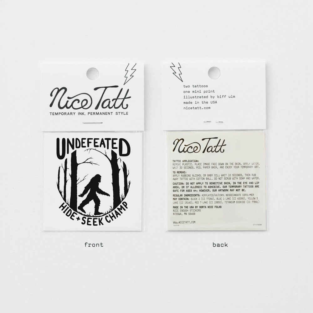 Undefeated - Temporary Tattoo - Davidson Provision Co.