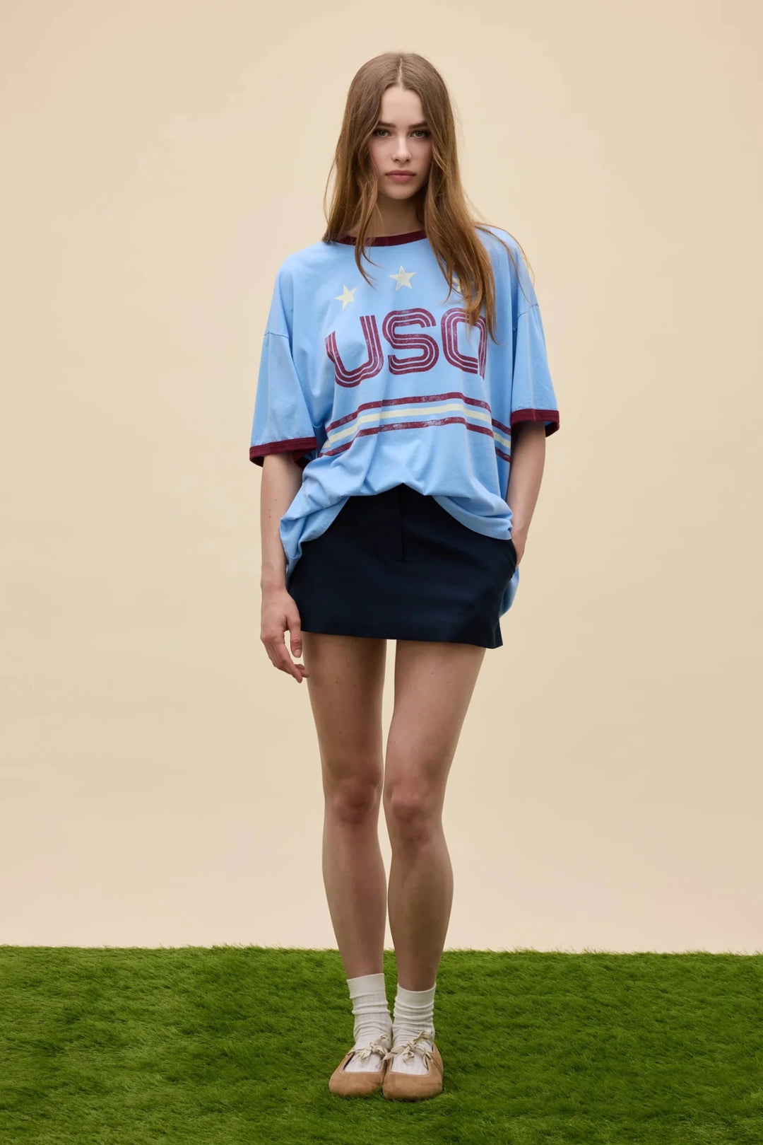 USA World Cup One Size Ringer Tee - Davidson Provision Co.