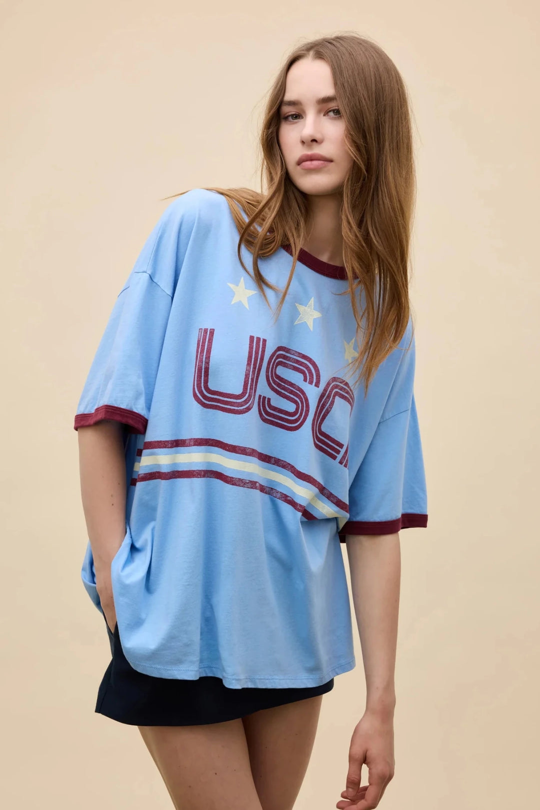 USA World Cup One Size Ringer Tee - Davidson Provision Co.