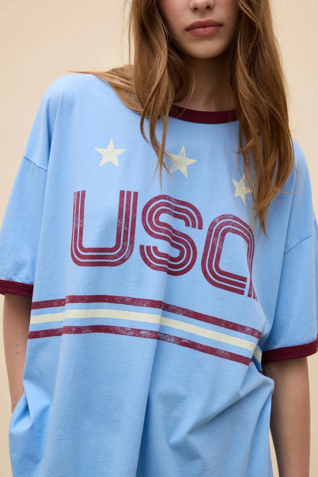 USA World Cup One Size Ringer Tee - Davidson Provision Co.