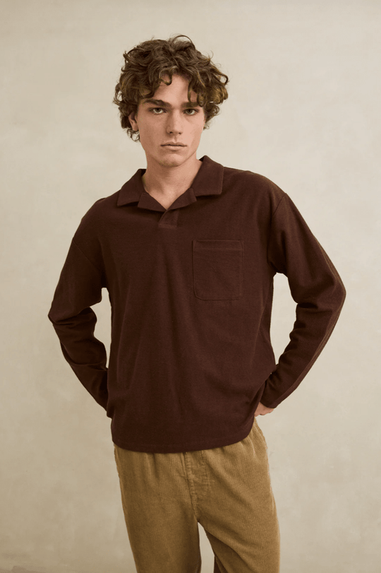 Vintage Terry LS Polo - Davidson Provision Co.