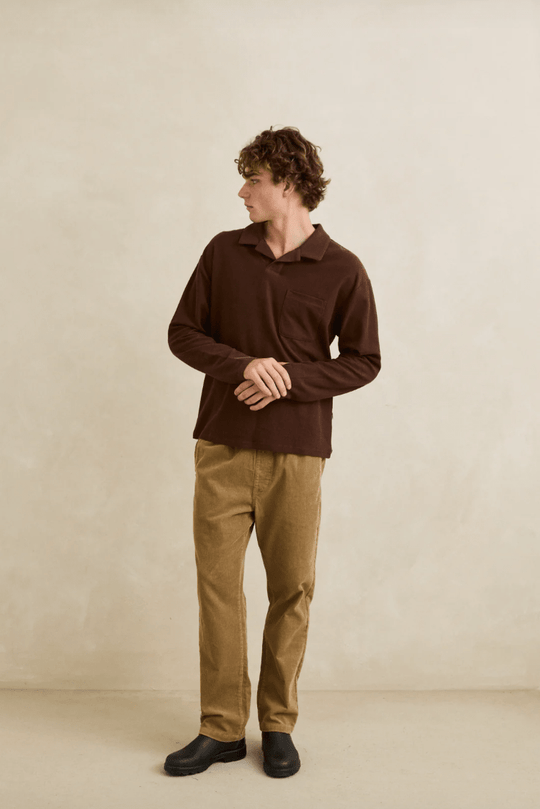 Vintage Terry LS Polo - Davidson Provision Co.