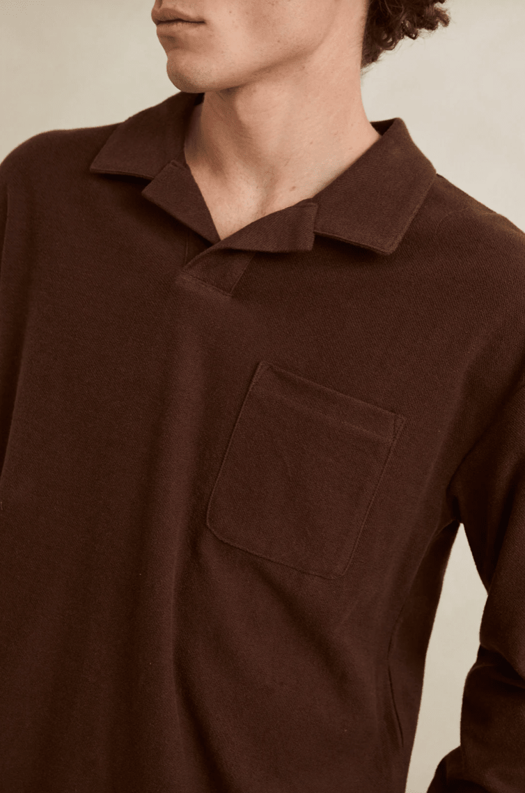 Vintage Terry LS Polo - Davidson Provision Co.