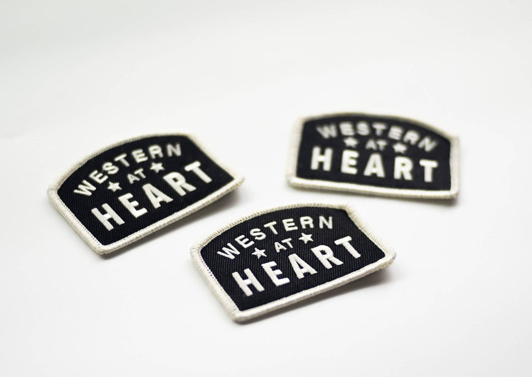 Western at Heart Embroidered Iron on Patch - Davidson Provision Co.
