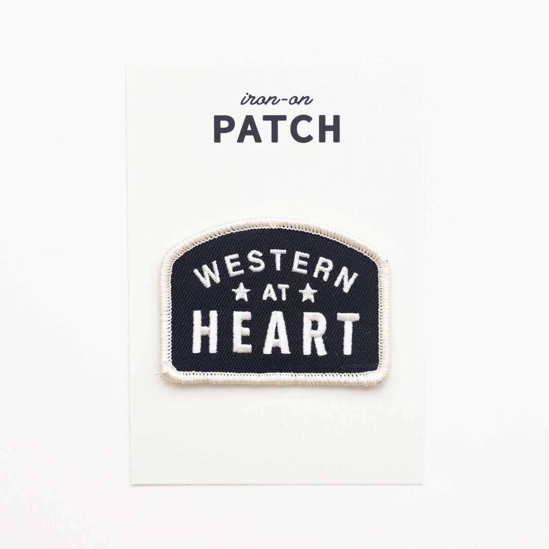 Western at Heart Embroidered Iron on Patch - Davidson Provision Co.