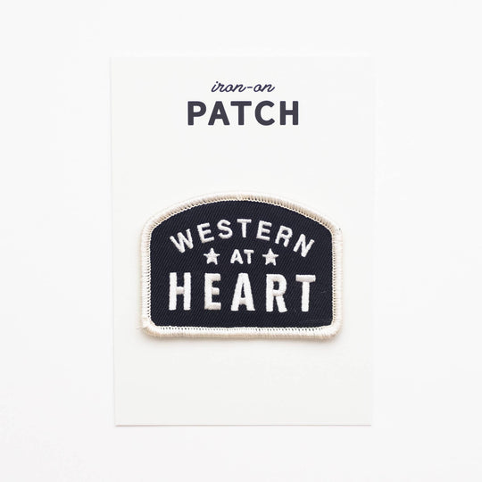 Western at Heart Embroidered Iron on Patch - Davidson Provision Co.