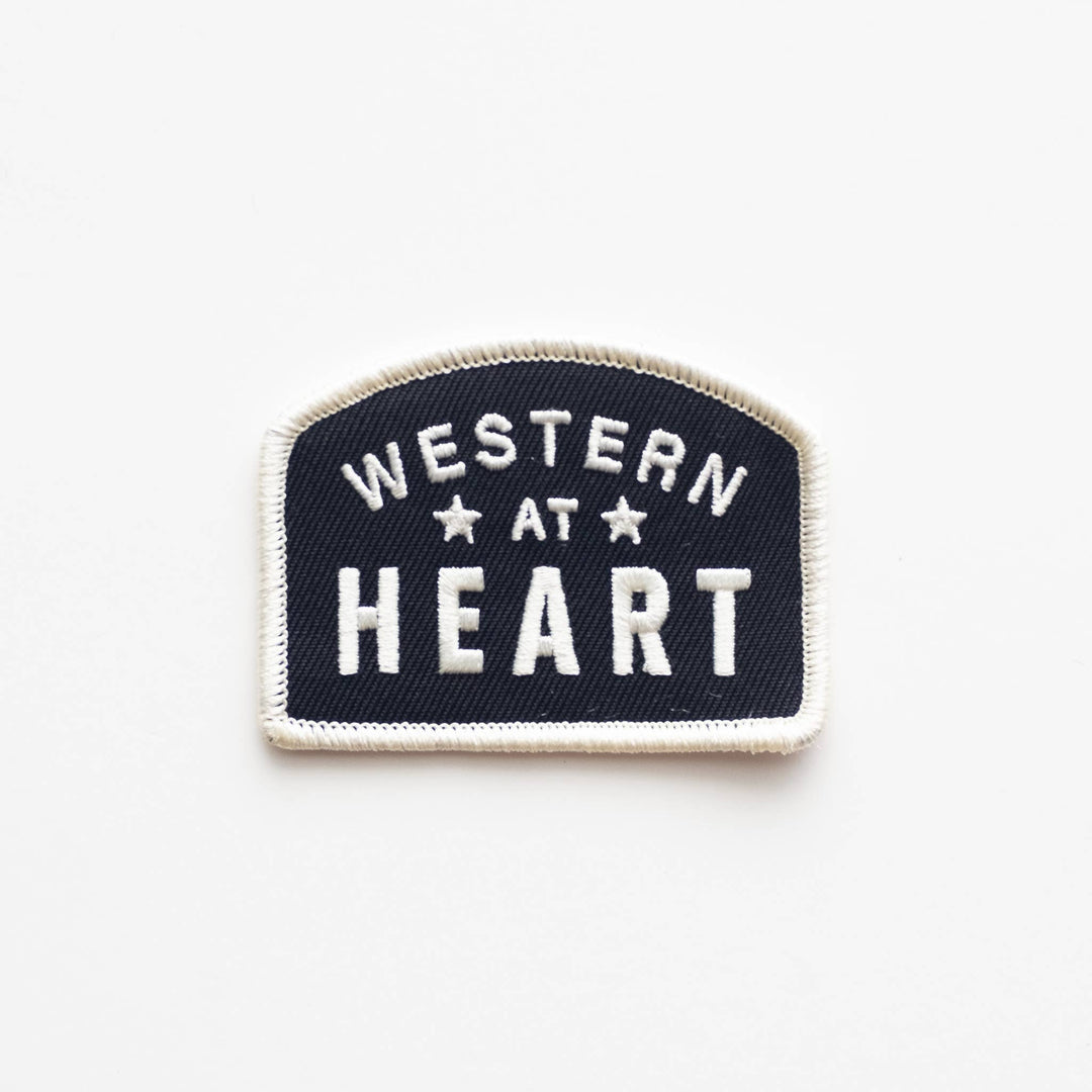 Western at Heart Embroidered Iron on Patch - Davidson Provision Co.