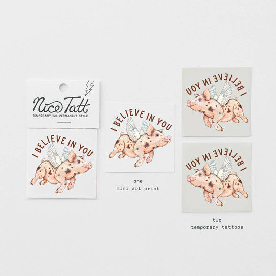 When Pigs Fly - Temporary Tattoo - Davidson Provision Co.