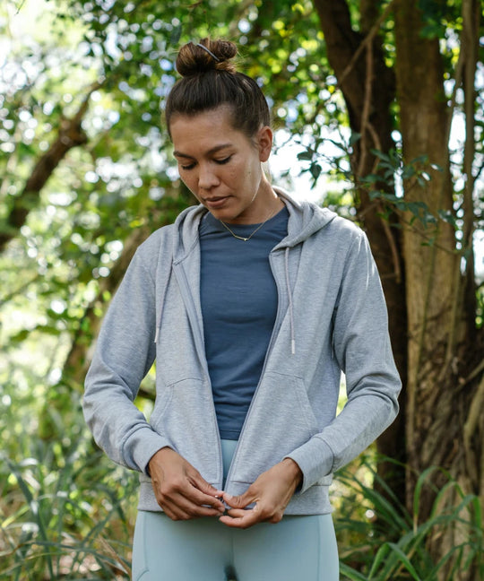 Women's Bamboo Lightweight Fleece Zip Hoodie