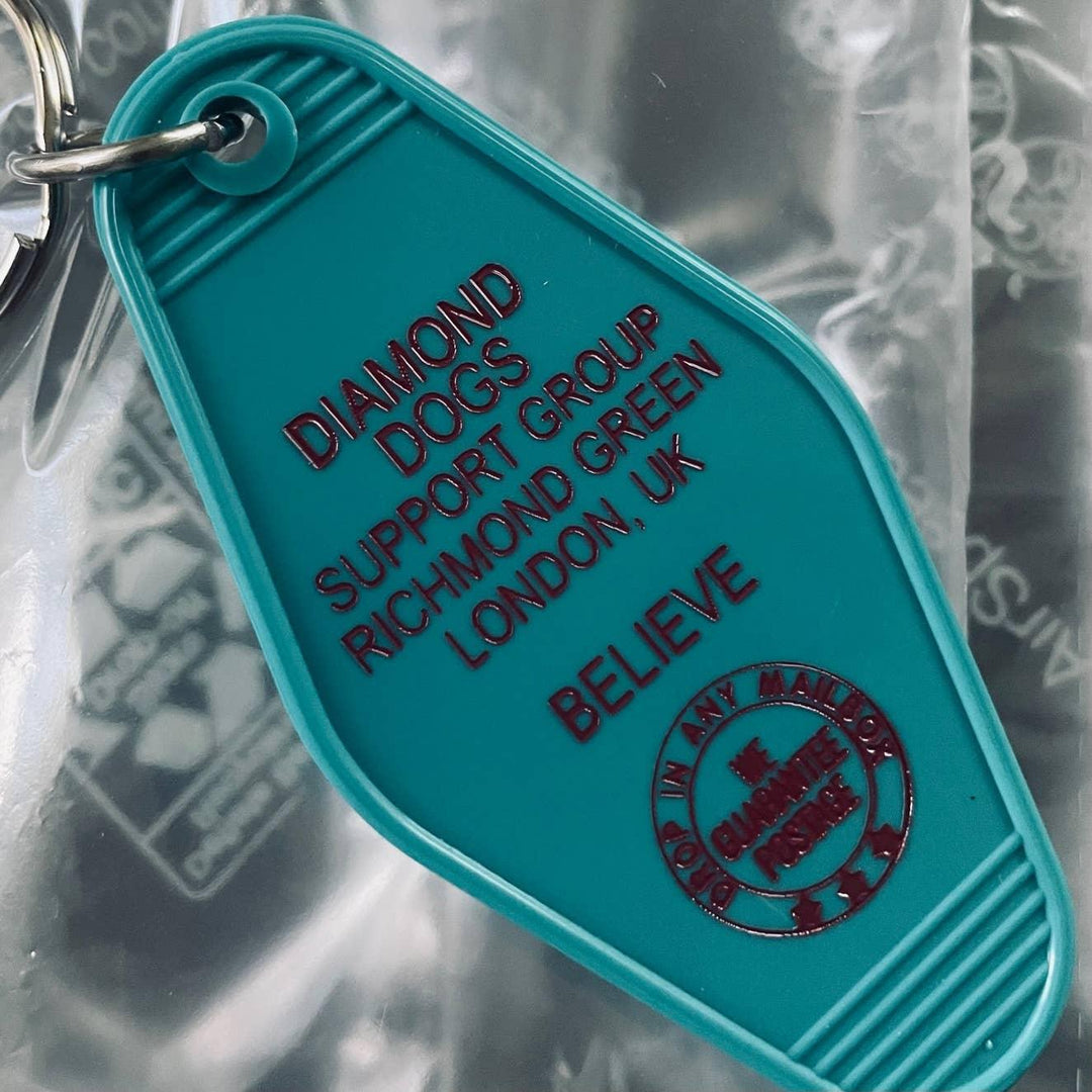 Motel Key Fob - Diamond Dogs Support Group (Ted Lasso) - Davidson Provision Co.